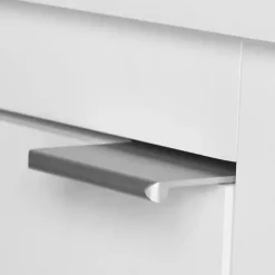 White Open Shelf Corner Cabinet