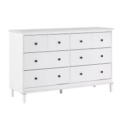 White Pine 6-Drawer Modern Dresser