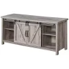 Whitewash Russ Barn Door Media Cabinet