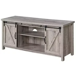 Whitewash Russ Barn Door Media Cabinet