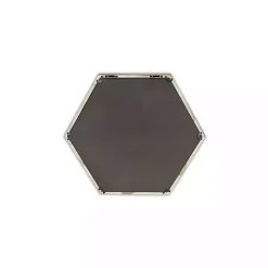 Wood Frame Hexagon Wall Mirror