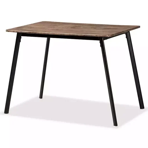 Wood Table and Leather Chairs 5-pc. Dining Set