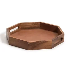 Acacia Wood Octagon Serving Tray, 17 in.