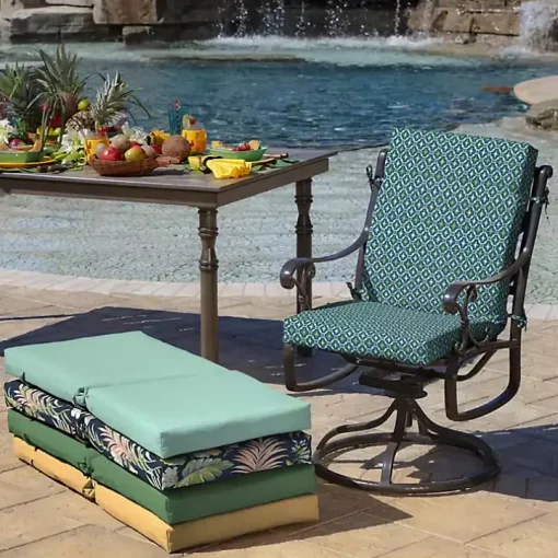 Alana Tile Luxe Outdoor Dining Chair Cushion