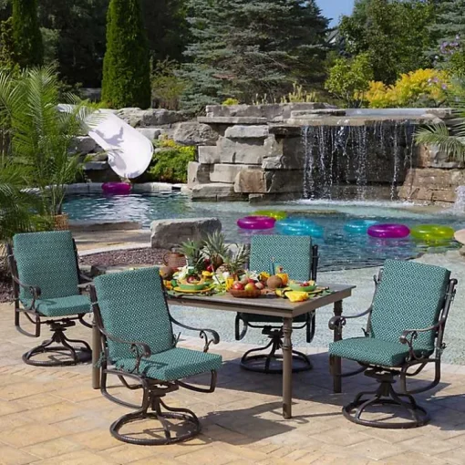 Alana Tile Luxe Outdoor Dining Chair Cushion