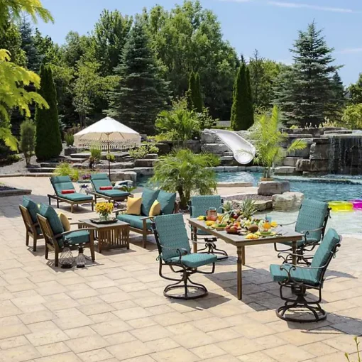 Alana Tile Luxe Outdoor Dining Chair Cushion