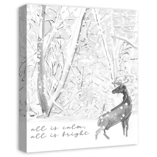 All is Calm Snowy Woods Canvas Art Print