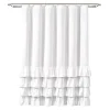 Allison White Ruffle Shower Curtain