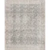 Amelie Black Traditional Washable Area Rug, 7x10