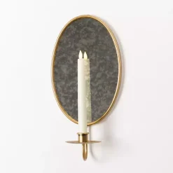 Antique Gold Mirrored Wall Sconce