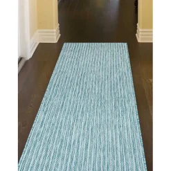 Aqua Intertwine Indoor/Outdoor Runner