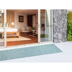 Aqua Intertwine Indoor/Outdoor Runner