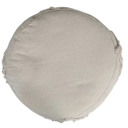 Beige Diamond Tufted Pouf