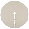 Beige Linen Diamond Stitched Tree Skirt