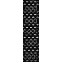Black & Ivory Quatrefoil Indoor/Outdoor Runner