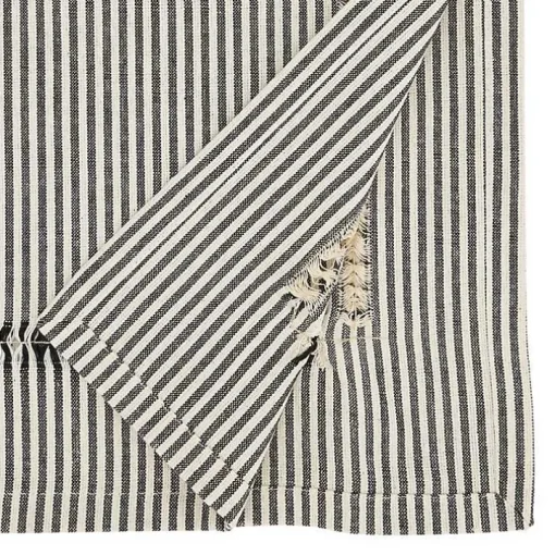 Black & White Striped Table Runner, 72 in.