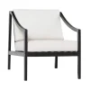 Black Acacia Wood Outdoor Club Chair