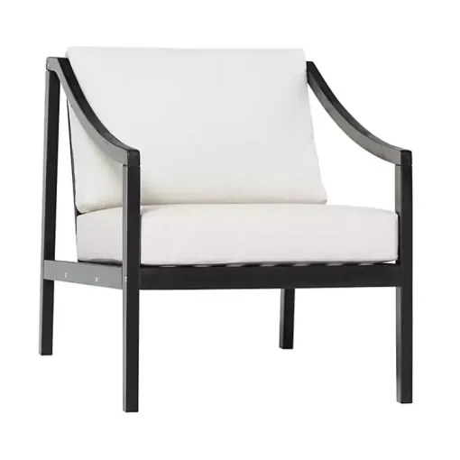 Black Acacia Wood Outdoor Club Chair