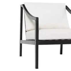 Black Acacia Wood Outdoor Club Chair