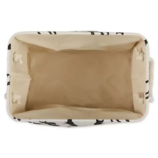 Black and White Cat Rectangular Pet Bin