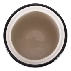 Black and White Ceramic Canister