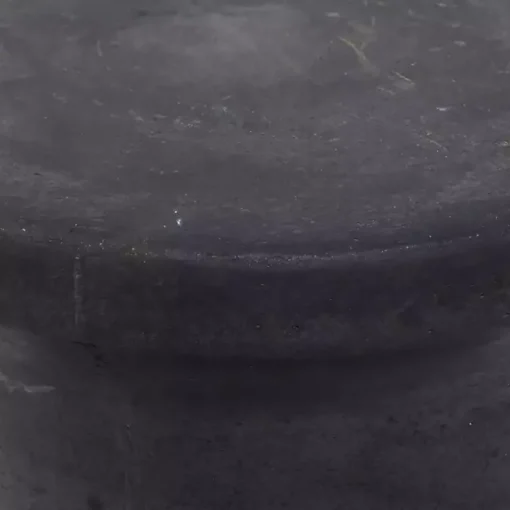 Black Clay Hourglass Accent Table