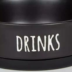 Black Dinner & Drinks 2-pc. Pet Bowl Set, 4 in.
