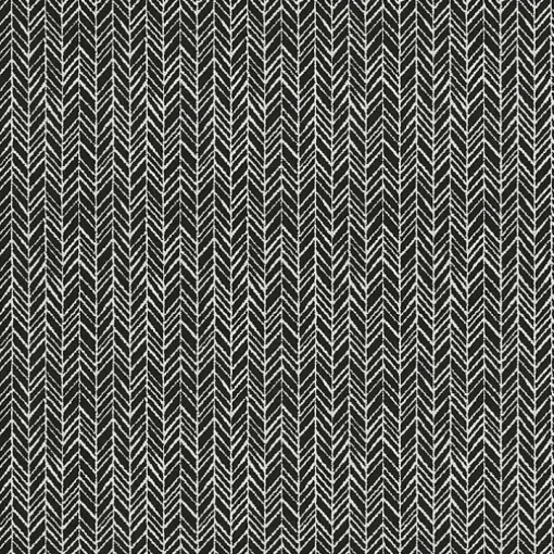 Black Herringbone Outdoor Lumbar Pillows, Set of 2