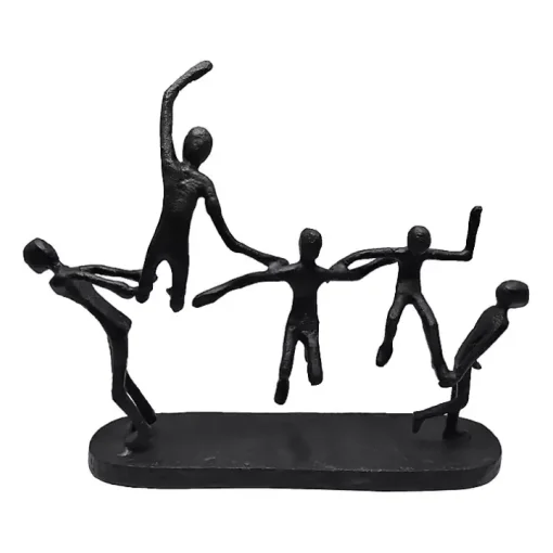 Black Metal Contortionist Statue