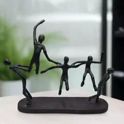 Black Metal Contortionist Statue