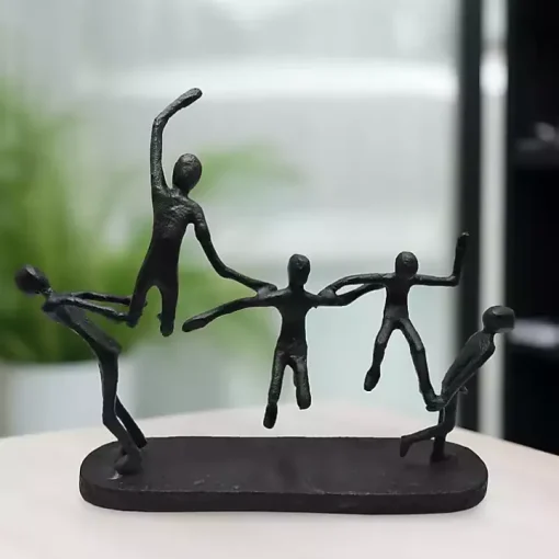 Black Metal Contortionist Statue