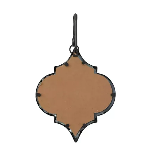 Black Quatrefoil Mirrored Wall Sconce