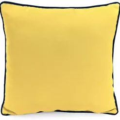 Blue & Yellow Bee Happy Outdoor Pillow
