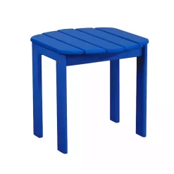 Blue Acacia Wood Outdoor Adirondack End Table