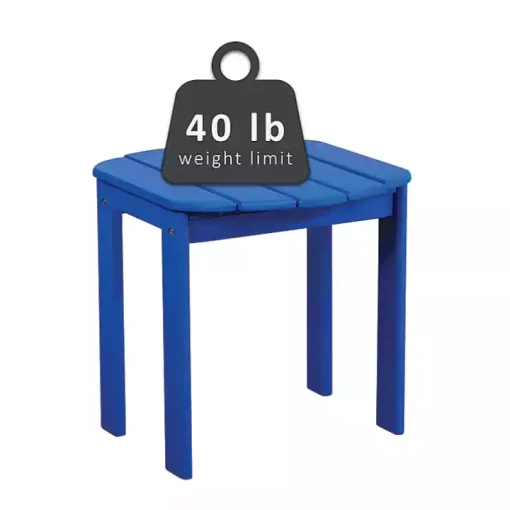 Blue Acacia Wood Outdoor Adirondack End Table