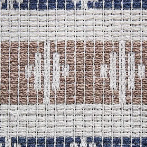 Blue and Stone Diamond Table Runner, 108 in.