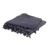 Blue Cable Knit Tassel Throw