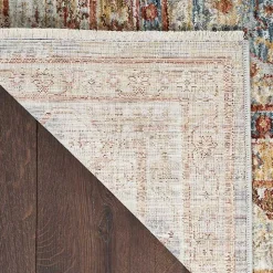 Blue Distressed Multi Medallion Area Rug, 5x7