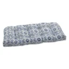 Blue Emilia Tufted Outdoor Loveseat Cushion