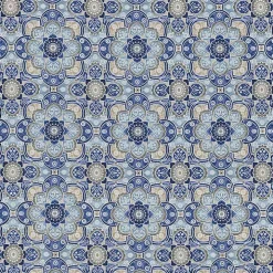Blue Emilia Tufted Outdoor Loveseat Cushion