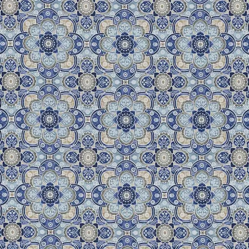 Blue Emilia Tufted Outdoor Loveseat Cushion
