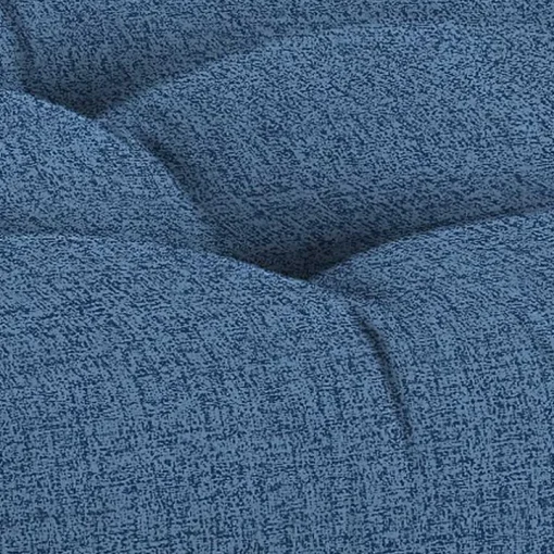 Blue French Edge Outdoor Wicker Settee Cushion