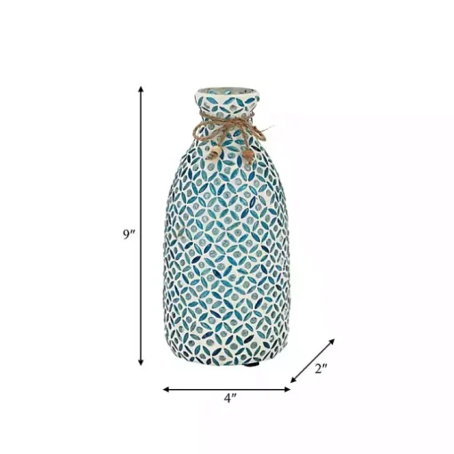 Blue Glass Mosaic Vase