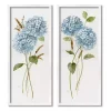 Blue Hydrangea Giclee Canvas Art Prints, Set of 2
