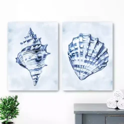 Blue Ocean Treasures Canvas Art Prints, Set of 2