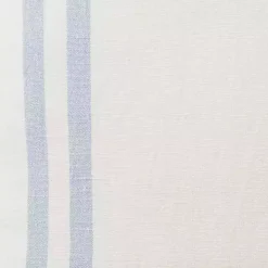 Blue Striped Linen Throw Pillow