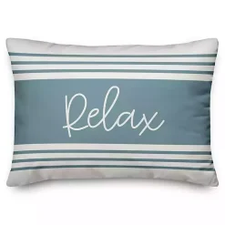Blue Striped Relax Outdoor Pillow