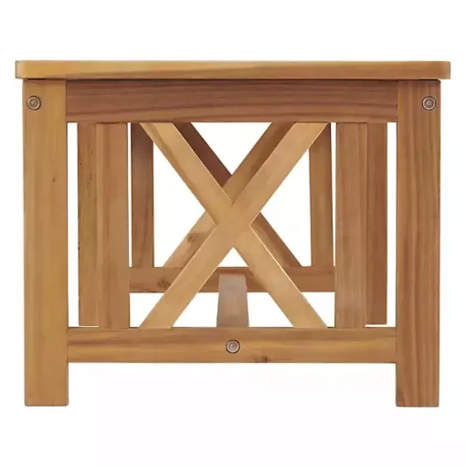 Blue X-Back Acacia Wood 2-pc. Outdoor Living Set