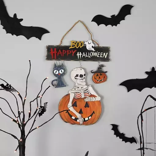 Boo Happy Halloween Wall Sign