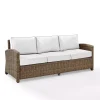 Bren Brown Wicker Sofa with Sunbrella Cushions